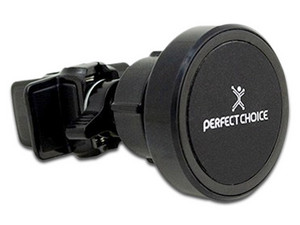 Soporte PERFECT CHOICE universal para celulares, magnetico, Color Negro.