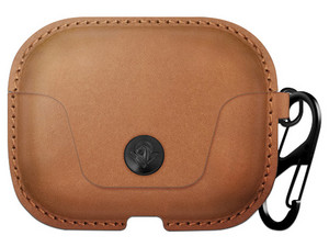 Funda Protectora Twelve South AirSnap Pro, para Estuche Cargador de AirPods Pro. Color Café.