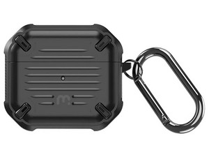 Funda Protectora MYBAT Armor, Compatible con AirPods 3 Gen. Color Negro.