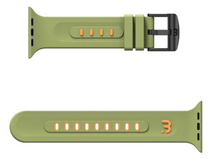 Correa de Silicon MyBat RAPWH40BAN264, Compatible con AppleWatch de 42mm. Color Verde.