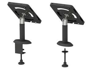 Soporte Para Mesa BRobotix 406474, Antirrobo, Compatible con iPad de hasta 10 y 11 generación, Gira 360 grados, Color Negro.