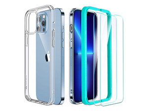 Funda protectora ESR Hybrid case para iPhone 13 Pro Max con 2 Micas Cristal Transparente.