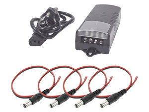Fuente de Alimentación Epcom Power Line de 12V con 4 conectores DC-CORD (Macho).