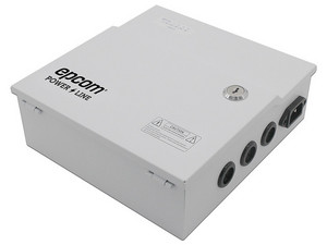 Fuente de Poder Profesional Epcom PLK12DC4ABK con Capacidad de Batería de Respaldo(no incluida), 264 Vca, Soporta 4 Cámaras. Color Blanco