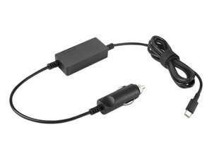 Cargador para Auto Lenovo vía USB-C, 65W. Color Negro.