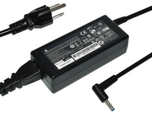 Cargador Para Laptop POWE ADAP017 de 45W, 19.5V y 2.31A, Punta Mini Aguja Azul 4.5 x 3.0 mm. Color Negro.