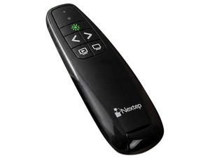 Presentador Inalámbrico Nextep NE-420V, con Apuntador Laser Verde, Alcance de hasta 20m. Color Negro.