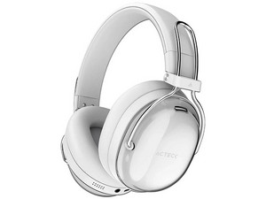 Audífonos Inalámbricos Acteck Luxe Pure HP730 Elite Series con Cancelación de Ruido Activo Híbrido, Bluetooth. Color Blanco.