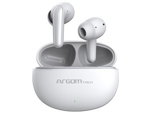 Audífonos Inalámbricos Argomtech Skeipods ARG-HS-5020WT con Estuche de Carga, Bluetooth, Resistente al Agua.