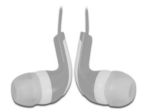 Audífonos internos con micrófono Easy Line, 3.5mm. Color Gris/Blanco.