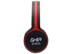 Aud fonos GHIA Nebula Sonido HiFi Bluetooth. Color Negro Rojo. GAC 104