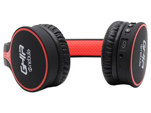 Aud fonos GHIA Nebula Sonido HiFi Bluetooth. Color Negro Rojo