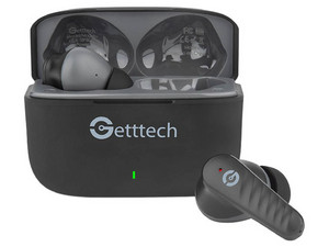 Audífonos Earbud Getttech GUE-T8PBL-BG, Bluetooth, color negro.