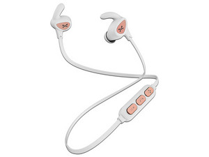 Audífonos con micrófono GHOSTEK Rush, Batería recargable, Bluetooth, IPX4, Color Blanco.