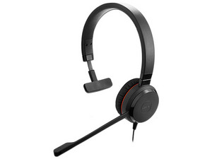 Auricular Monoaural Jabra, Evolve 20SE MS, Alámbrico, USB, Color Negro.