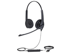 Audífonos de Diadema Jabra Biz 1500, Conexión USB, Brazo Articulado, Cable Reforzado, Color Negro.