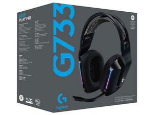 Audífonos Gamer Logitech G733 LIGHTSPEED con micrófono, iluminación RGB,  Inalámbrico USB, Color Negro.