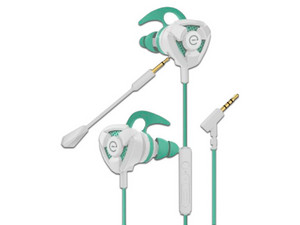 Audífonos Perfect Choice Easy Line Storm, Micrófono Desmontable, 3.5mm, Color Blanco/Verde.