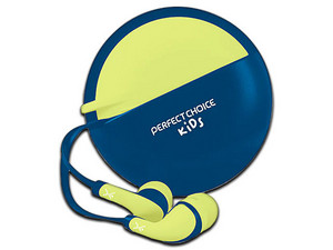 Audífonos Perfect Choice Kids Bubble Gum con Estuche, 3.5mm. Color Azul.