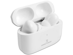 Audífonos Inalámbricos Perfect Choice Nesh, Con Estuche de Carga, Cancelación de Ruido ENC, Bluetooth, Color Blanco.