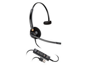 Audífonos tipo Diadema Monoaural Poly EncorePro 515, Respuesta de Frecuencia de 150Hz-6400Hz, USB. Color Negro.