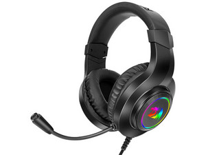Audífonos con Micrófono Gamer Redragon Hylas H260RGB, Respuesta de frecuencia de 20-20000 Hz, RGB, 3.5mm, USB. Color Negro