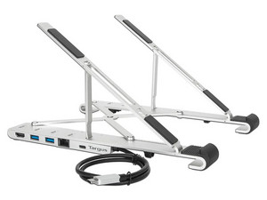 Soporte Portátil Targus AWU100005GL,  Base Integrada, Soporta Laptops de hasta 15.6", Color Plateado.