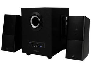 Bocinas Acteck 2.1, Bluetooth, USB, Micro SD. Color Negro.