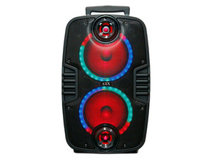 Bocina Amplificada AudioBox ABX-211R de 2 x 10", 4000W, Bluetooth, USB, AUX, Color Negro.