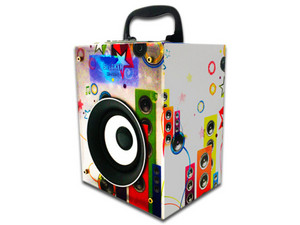 Bocina portátil BRobotix KS-612 Star Music, USB, SD, Radio FM, Diseño Único.