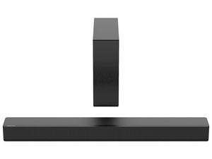 Barra de Sonido Inalámbrica Hisense HS2100 de 120W, 2.1, Bluetooth 5.3, USB, 3.5mm. Color Negro.