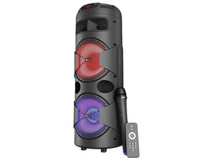 Bocina Portátil Recargable Klip Xtreme KLS-601 MagBlaster 2000W con Bluetooth, AUX, Pantalla LED, Control y Micrófono inalambrico. Color Negro