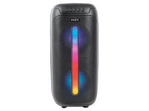 Bafle Portátil Misik MB2216, Bluetooth, Iluminación LED, Color Negro.