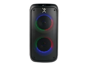 Mini Bafle Inalámbrico Perfect Choice PC-112716 Dual, 30W, Bluetooth, USB, 6.5W, 30W, RGB, Color Negro.