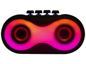 Bocina Perfect Choice OWTY LED RGB con teclas mecánicas, Color Negro.