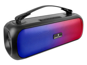 Bocina Portátil Perfect Choice Soundus, Bluetooth, 30W, Iluminación RGB, Color Negro.