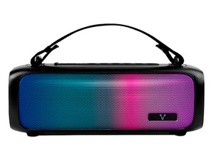 Bocina Inalámbrica Vorago BSP-260 de 16W, Bluetooth, Iluminación RGB, Color Negro.