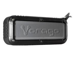 Bocina portátil recargable Vorago BSP-500-V2, Bluetooth, 3.5mm. Color Gris.