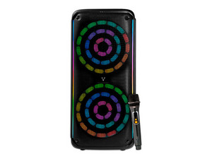 Bafle Doble 8" Vorago KSP-503, Karaoke, USB, Bt 5.3, TWS, Micro SD. Color Negro
