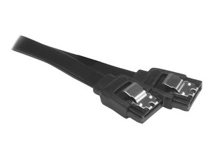 Cable SATA, Batauro, SATA 3.0 Macho Recto a SATA 3.0 Macho 90 Grados, 6 Gbps, 30 cm, Color Negro.