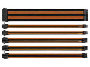 Kit de extensión Eagle Warrior de cable trenzado para fuente de poder. Color Naranja.
