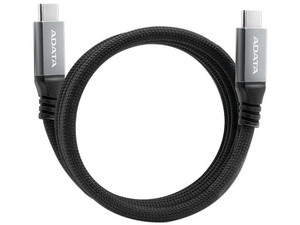 Cable USB Tipo C ADATA con Nylon Magnetizado y Velocidad 10Gbps. Color Negro.