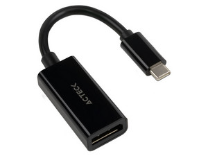 Adaptador Acteck AD420 de USB-C a DisplayPort Shift Plus, Color Negro.