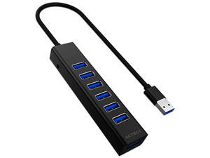 Hub USB Acteck Port X7C DH67, 7 puertos USB 3.2 Gen 1. Color Negro.