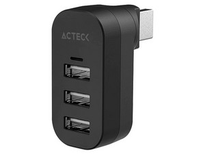 Hub USB Acteck Port X4R DH421, 3 puertos USB 2.0. Color Negro.