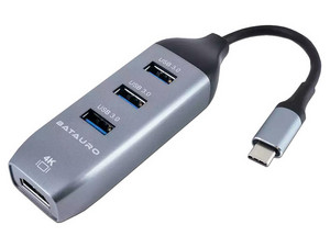 Adaptador Hub Batauro de USB-C a USB 3.0 y HDMI, Color Gris.