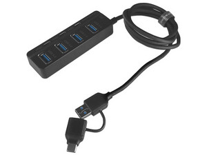 Hub USB Batauro HU-70 Conector en el Primer Extremo USB A a 4 x USB A 3.0, 3 x USB C 3.0.