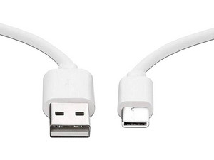 Cable D-BUGG de Conector USB-A a USB-C, 1m. Color Blanco.
