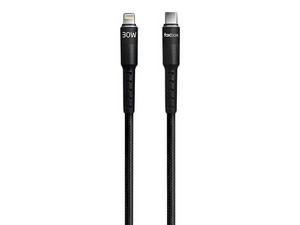 Cable de Datos FoxBox Round Pro 8700-0004 USB Tipo C a Lightning (M-M), 30W, 1m. Color Negro.