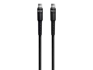Cable de Datos FoxBox Round Pro 8700-0005 USB Tipo C (M-M), Nylon Flex, 2m. Color Negro.